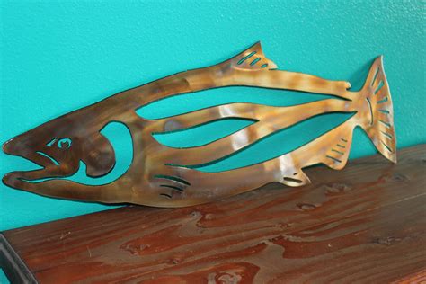 decorative metal fish box|metal fish wall signs.